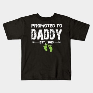 Promoted To Daddy Est. 2019 Funny Father's Day Gifts Kids T-Shirt